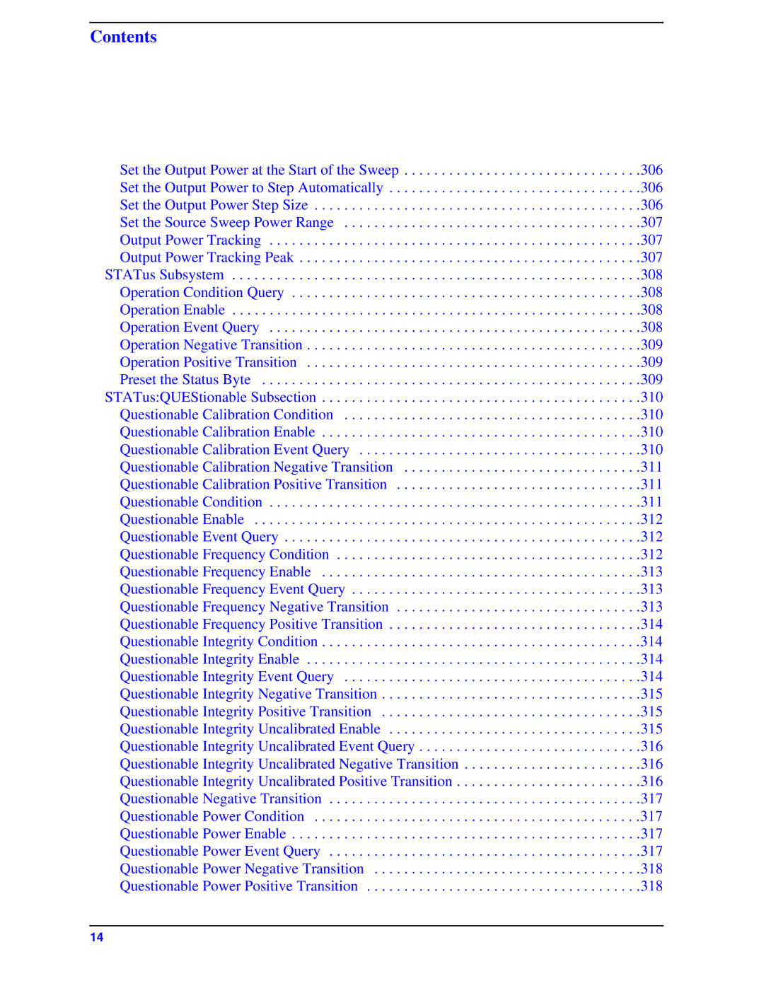 Agilent Technologies Model  A.08.xx manual Contents 