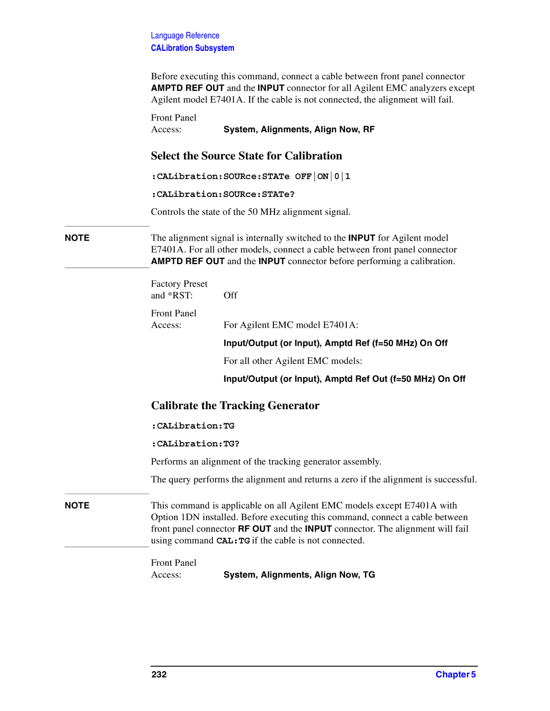 Agilent Technologies Model  A.08.xx manual Select the Source State for Calibration, Calibrate the Tracking Generator 