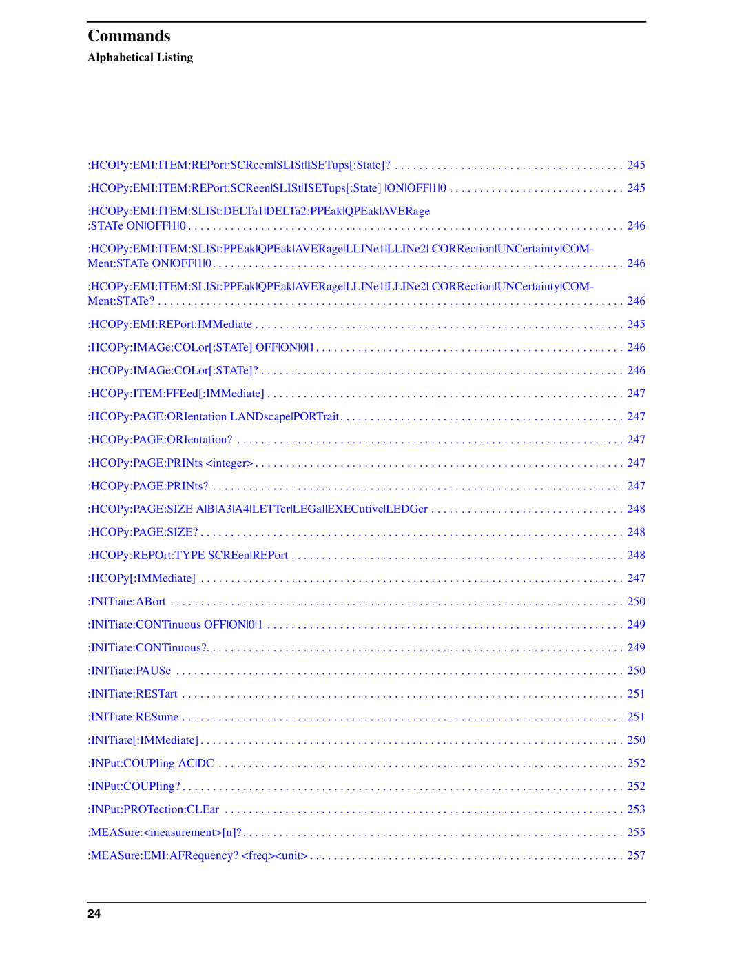 Agilent Technologies Model  A.08.xx manual Commands 