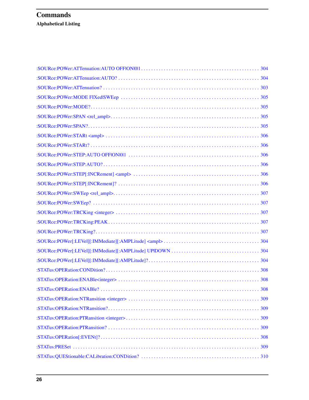 Agilent Technologies Model  A.08.xx manual Commands 