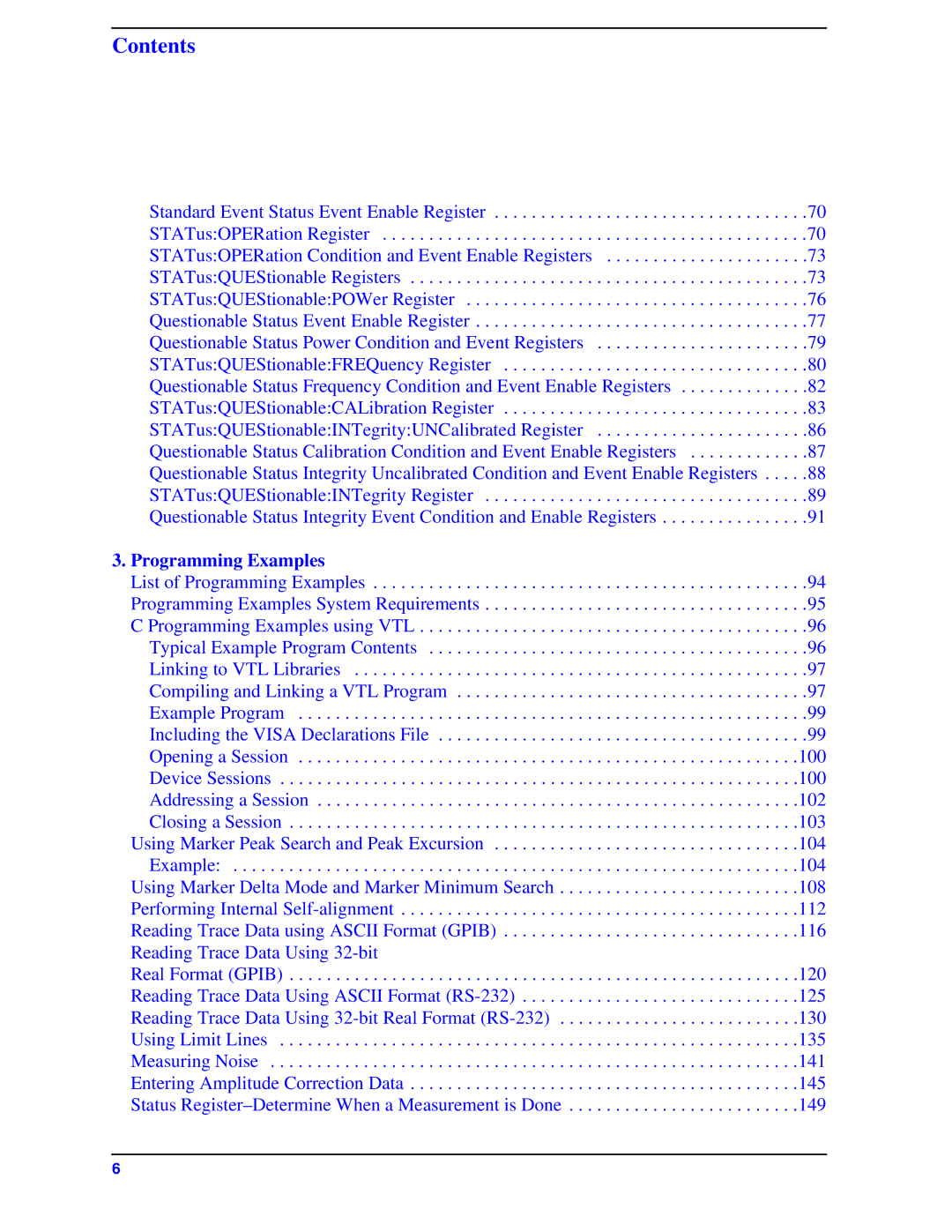 Agilent Technologies Model  A.08.xx manual Programming Examples 