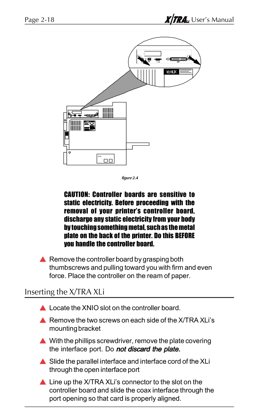 Agilent Technologies N-Series user manual Inserting the X/TRA XLi 