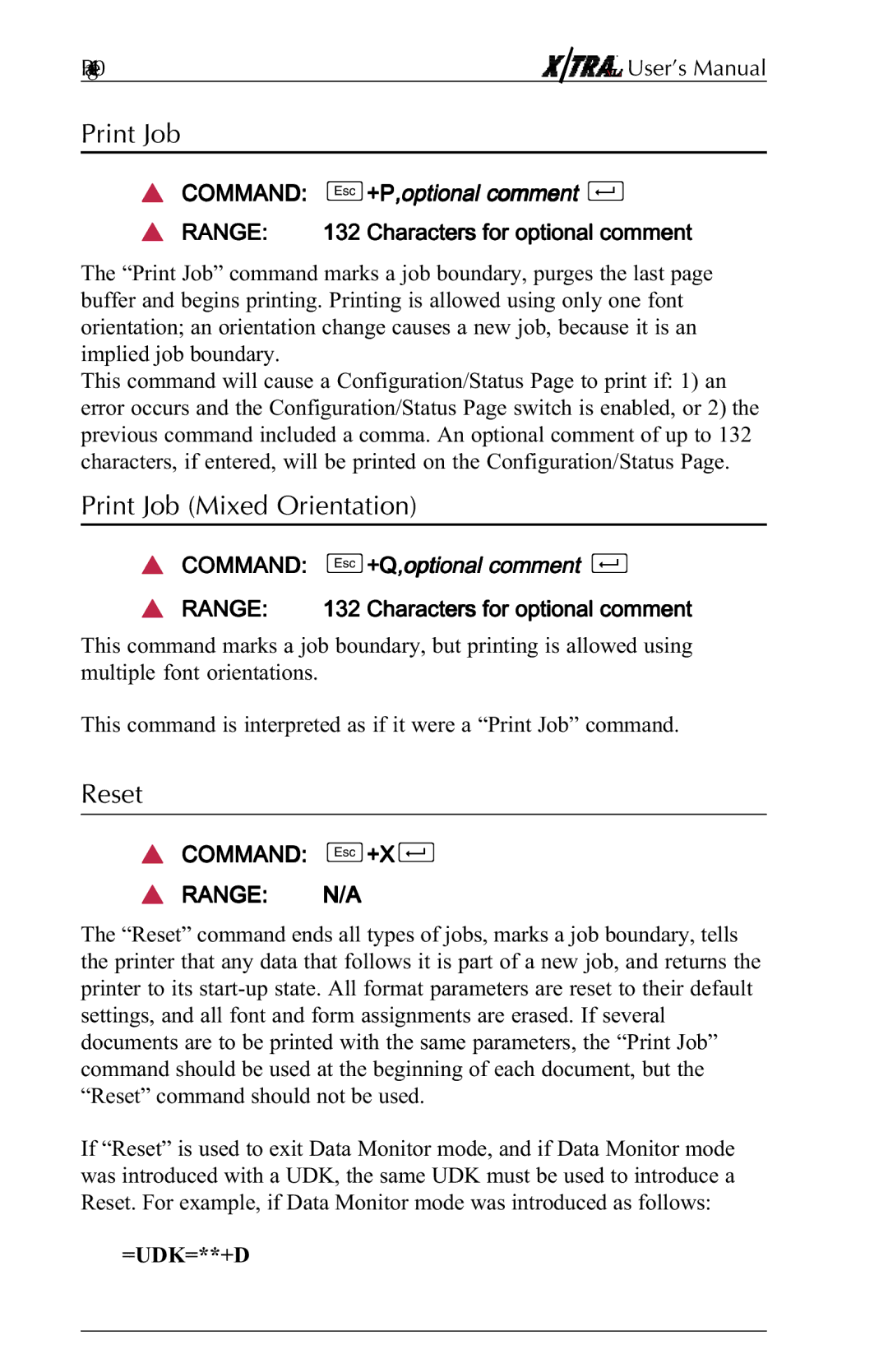 Agilent Technologies N-Series user manual Print Job Mixed Orientation, Page410 User’s Manual, Command s+Xd 