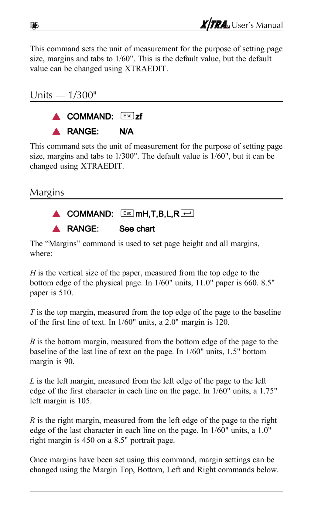 Agilent Technologies N-Series user manual Units 1/300, Margins, Page416 User’s Manual, Command szf 