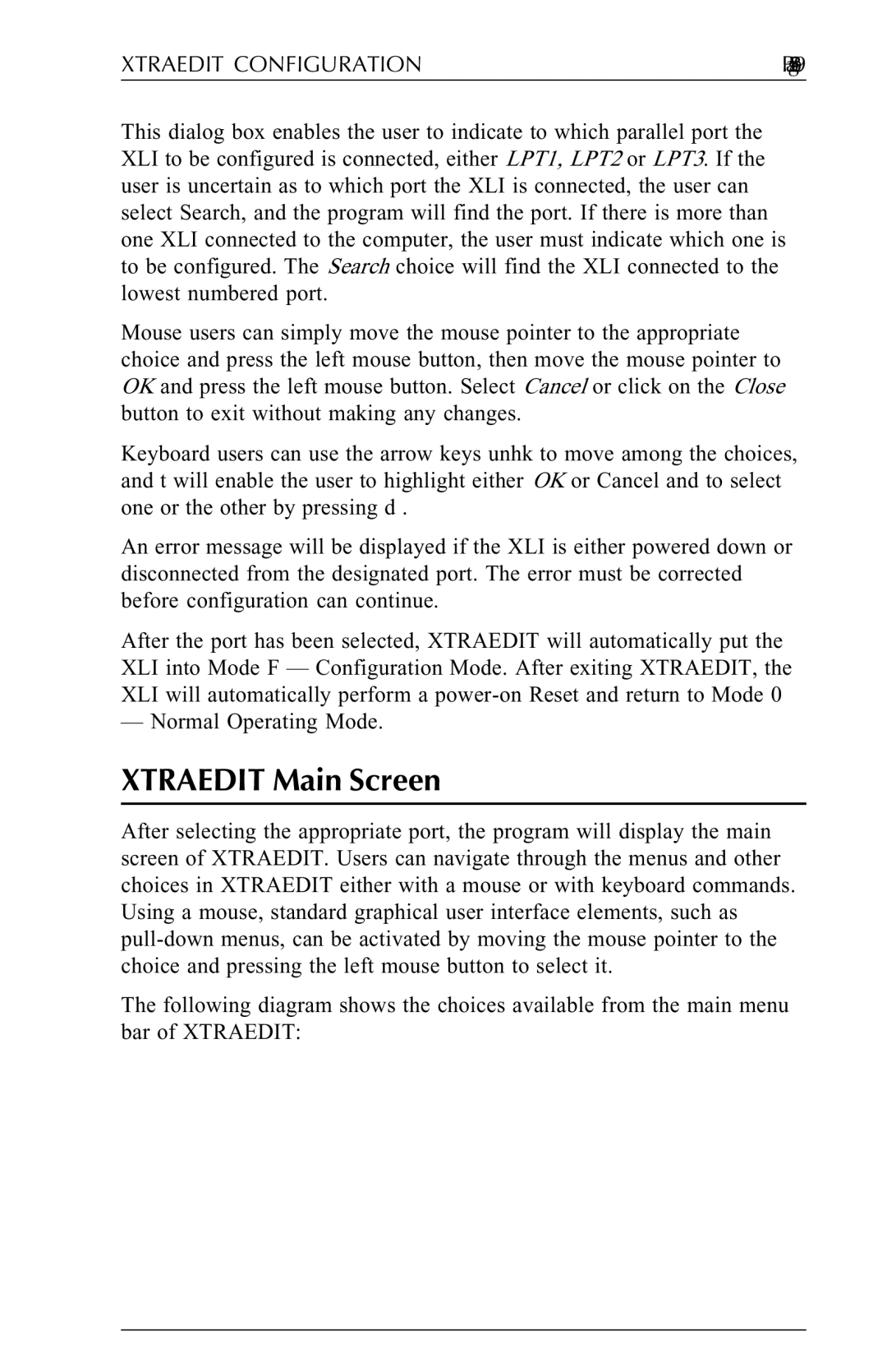 Agilent Technologies N-Series user manual Xtraedit Main Screen, Xtraedit Configuration 