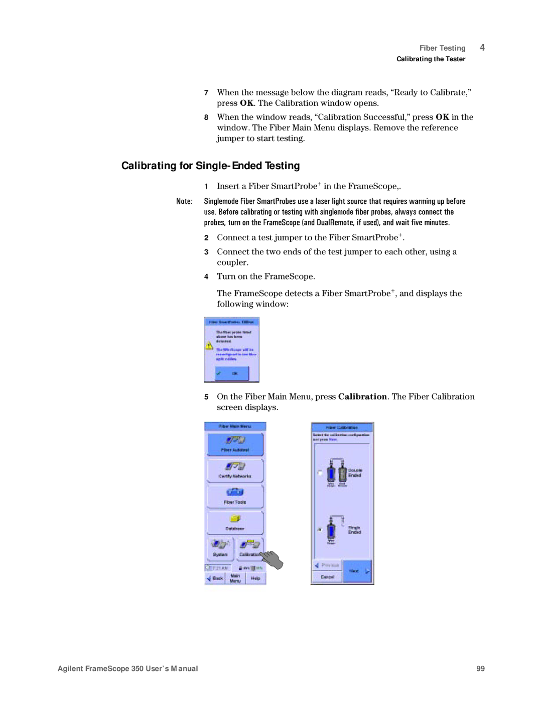 Agilent Technologies N2610A user manual Calibrating for Single-Ended Testing 