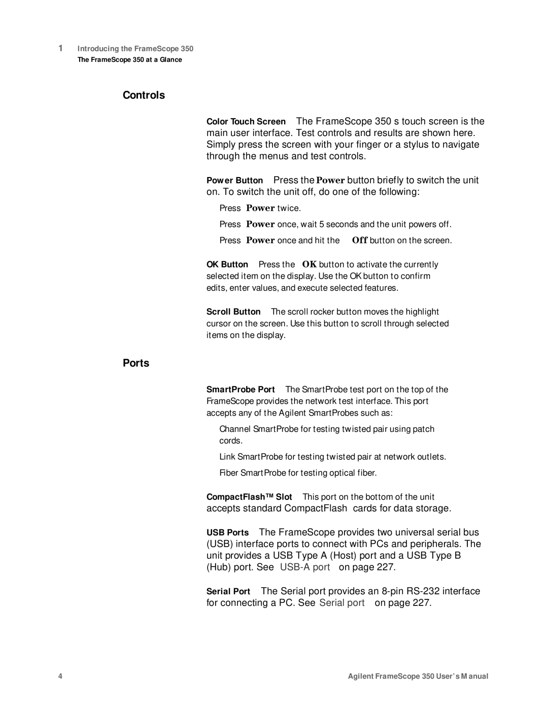 Agilent Technologies N2610A user manual Controls, Ports 