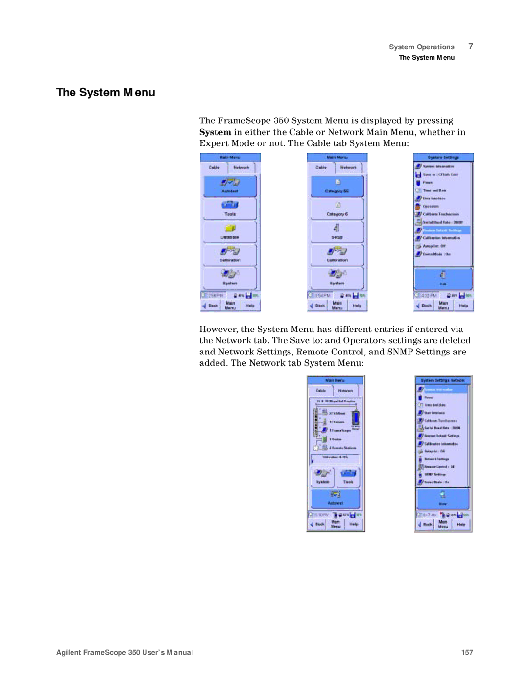 Agilent Technologies N2610A user manual System Menu 