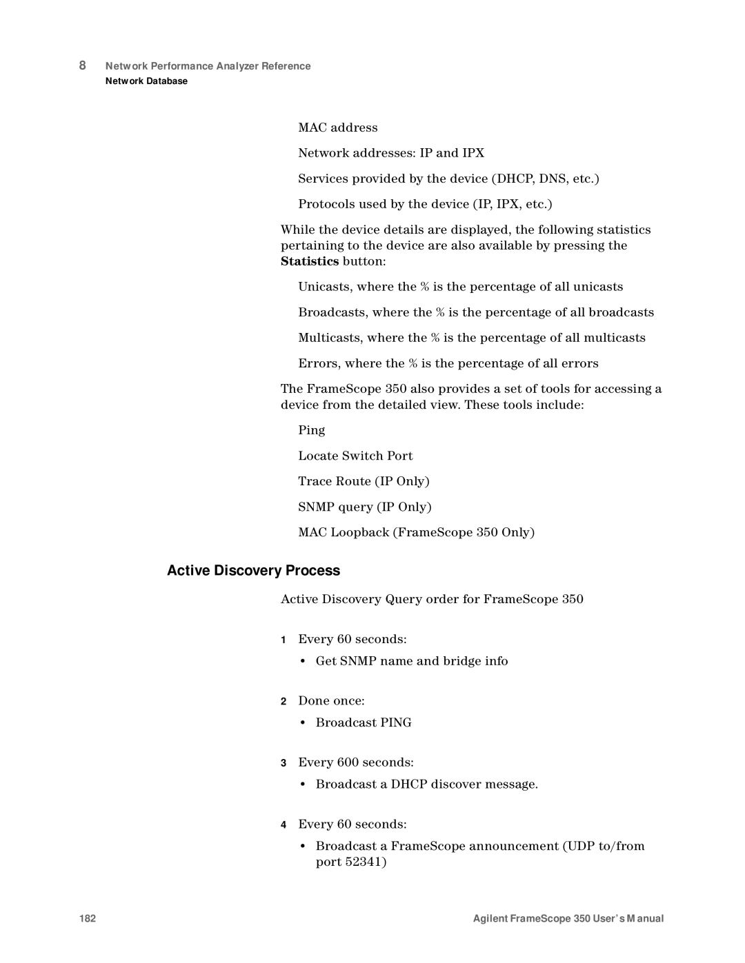 Agilent Technologies N2610A user manual Active Discovery Process 