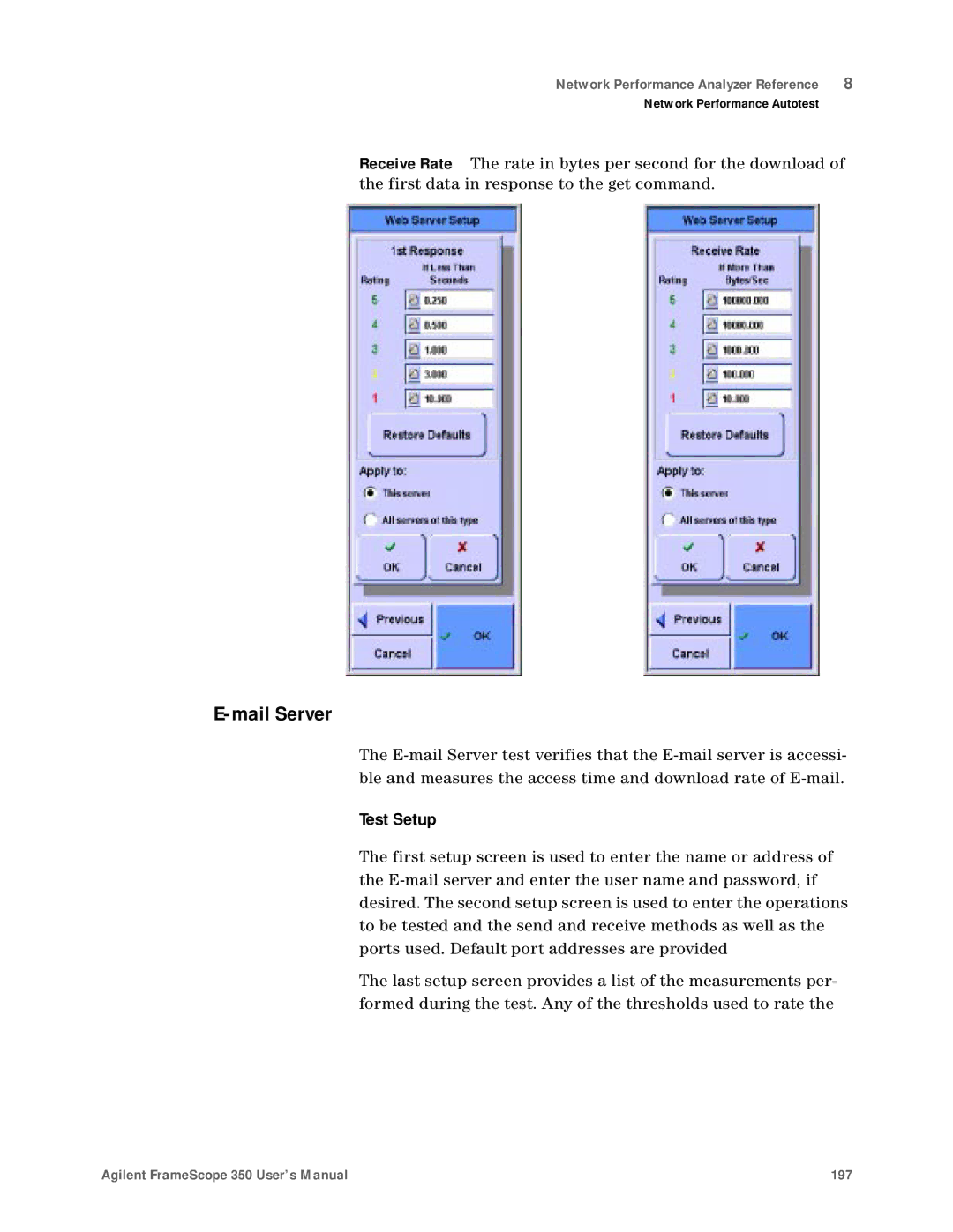 Agilent Technologies N2610A user manual Mail Server 