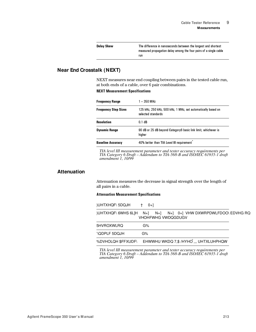 Agilent Technologies N2610A user manual Near End Crosstalk Next, Attenuation 