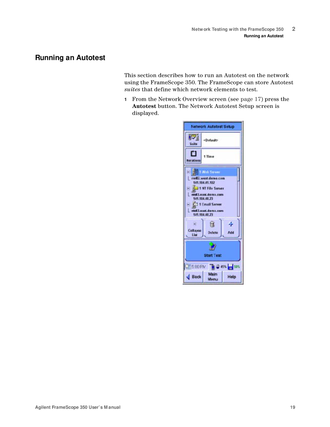 Agilent Technologies N2610A user manual Running an Autotest 