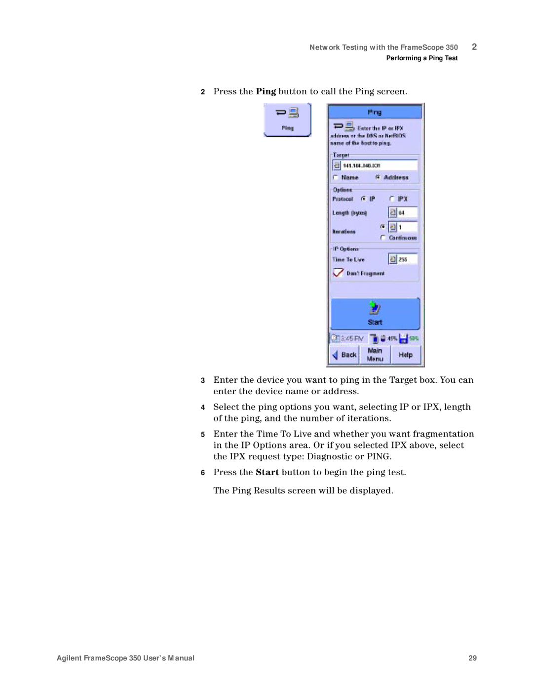 Agilent Technologies N2610A user manual Agilent FrameScope 350 User’s Manual 