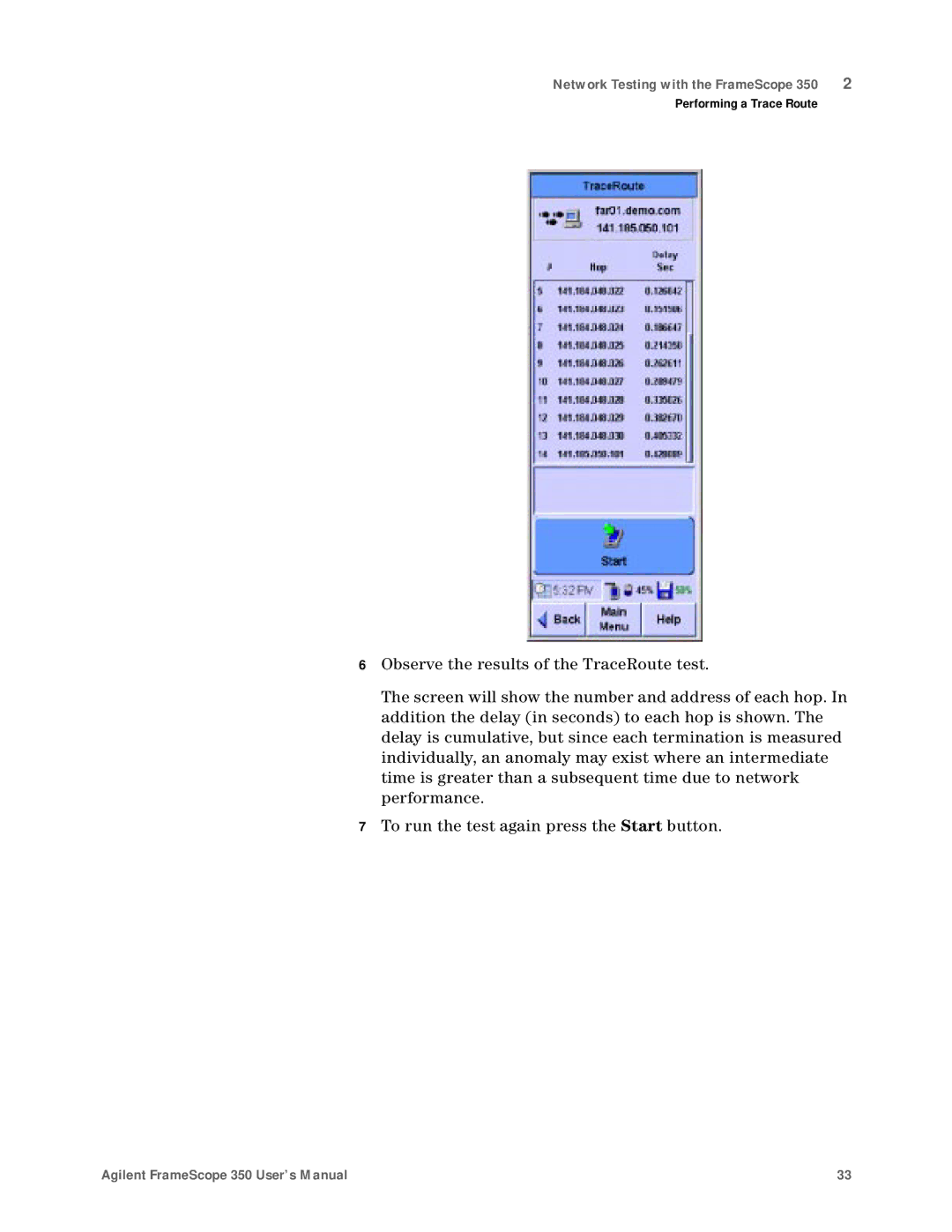 Agilent Technologies N2610A user manual Agilent FrameScope 350 User’s Manual 