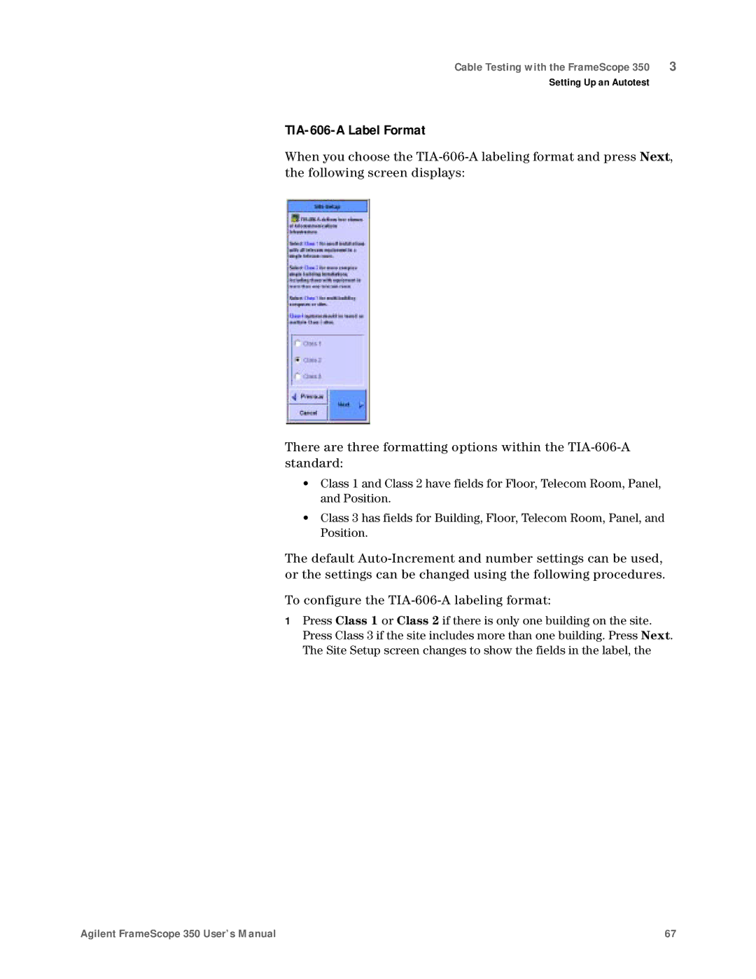 Agilent Technologies N2610A user manual TIA-606-A Label Format 