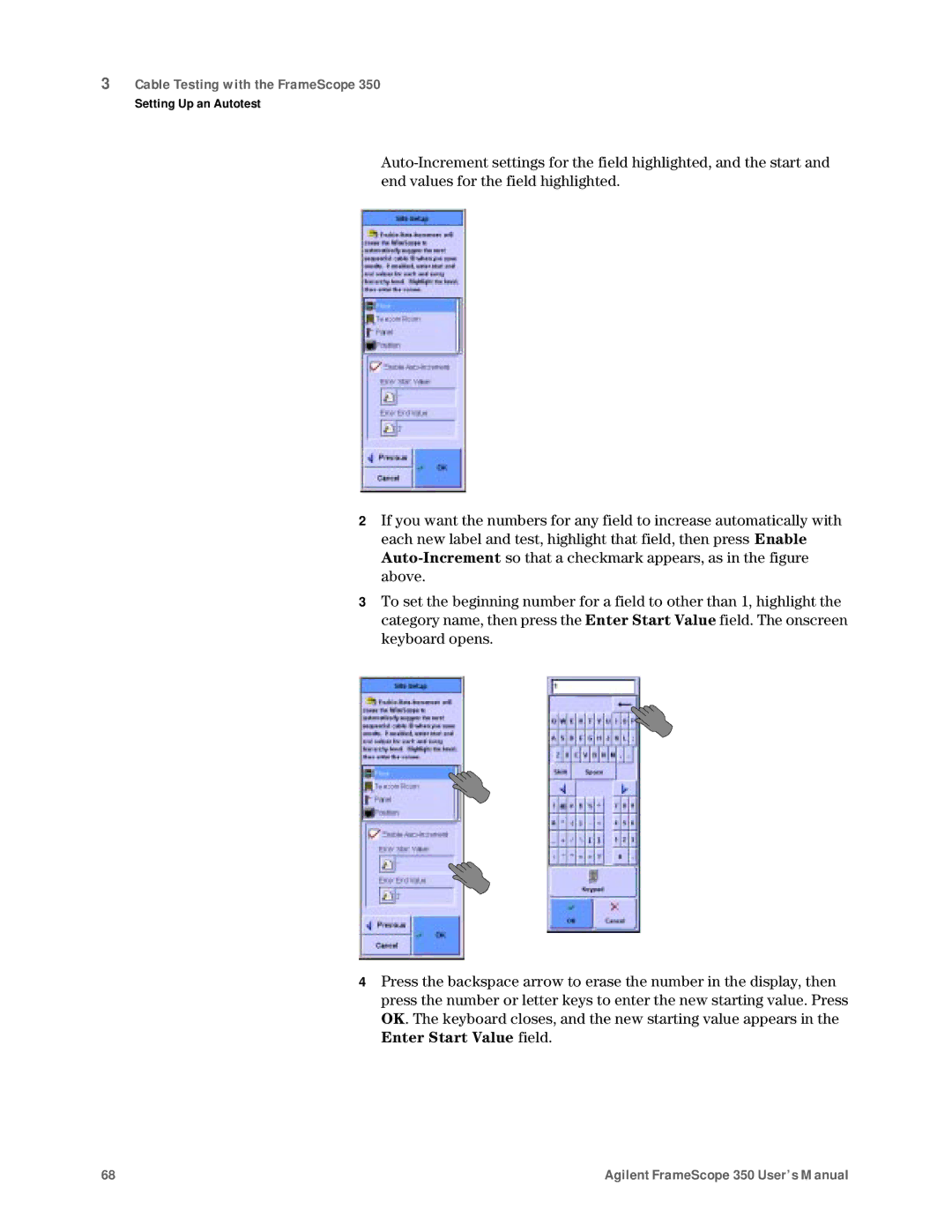 Agilent Technologies N2610A user manual Cable Testing with the FrameScope 