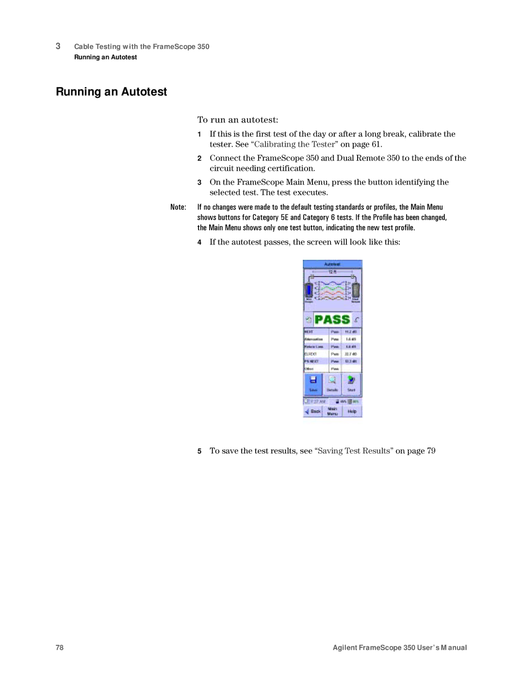 Agilent Technologies N2610A user manual To run an autotest 