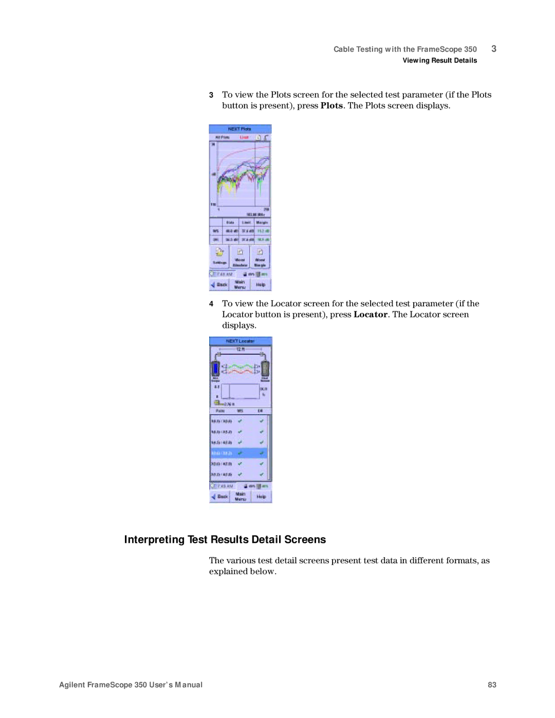 Agilent Technologies N2610A user manual Interpreting Test Results Detail Screens 