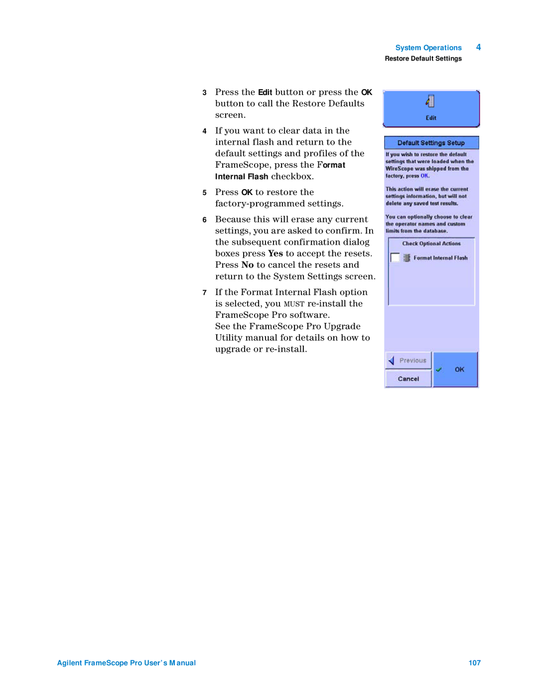 Agilent Technologies N2620A user manual Agilent FrameScope Pro User’s Manual 107 