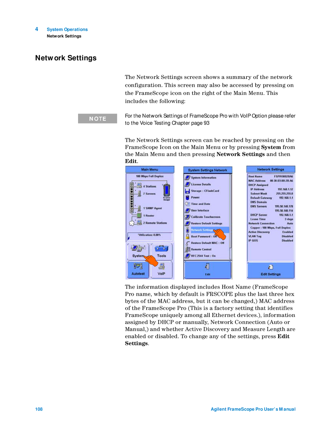 Agilent Technologies N2620A user manual Settings 