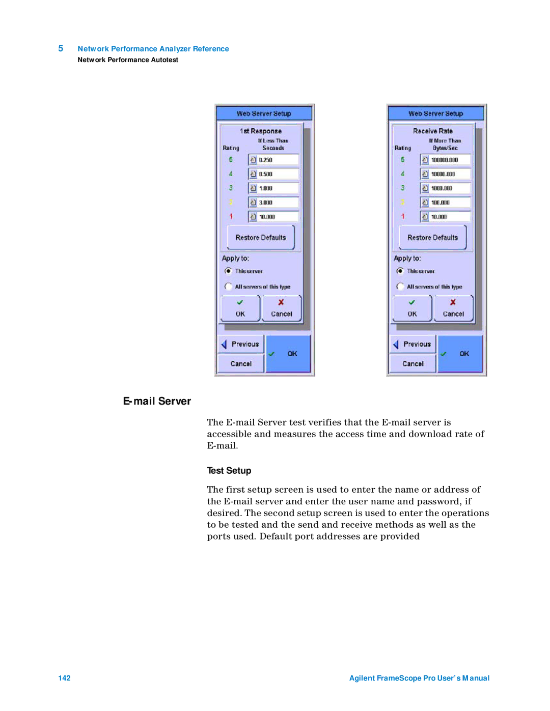 Agilent Technologies N2620A user manual Mail Server 