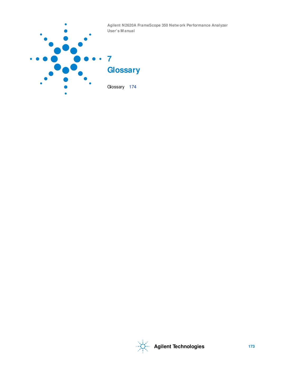 Agilent Technologies N2620A user manual Glossary 