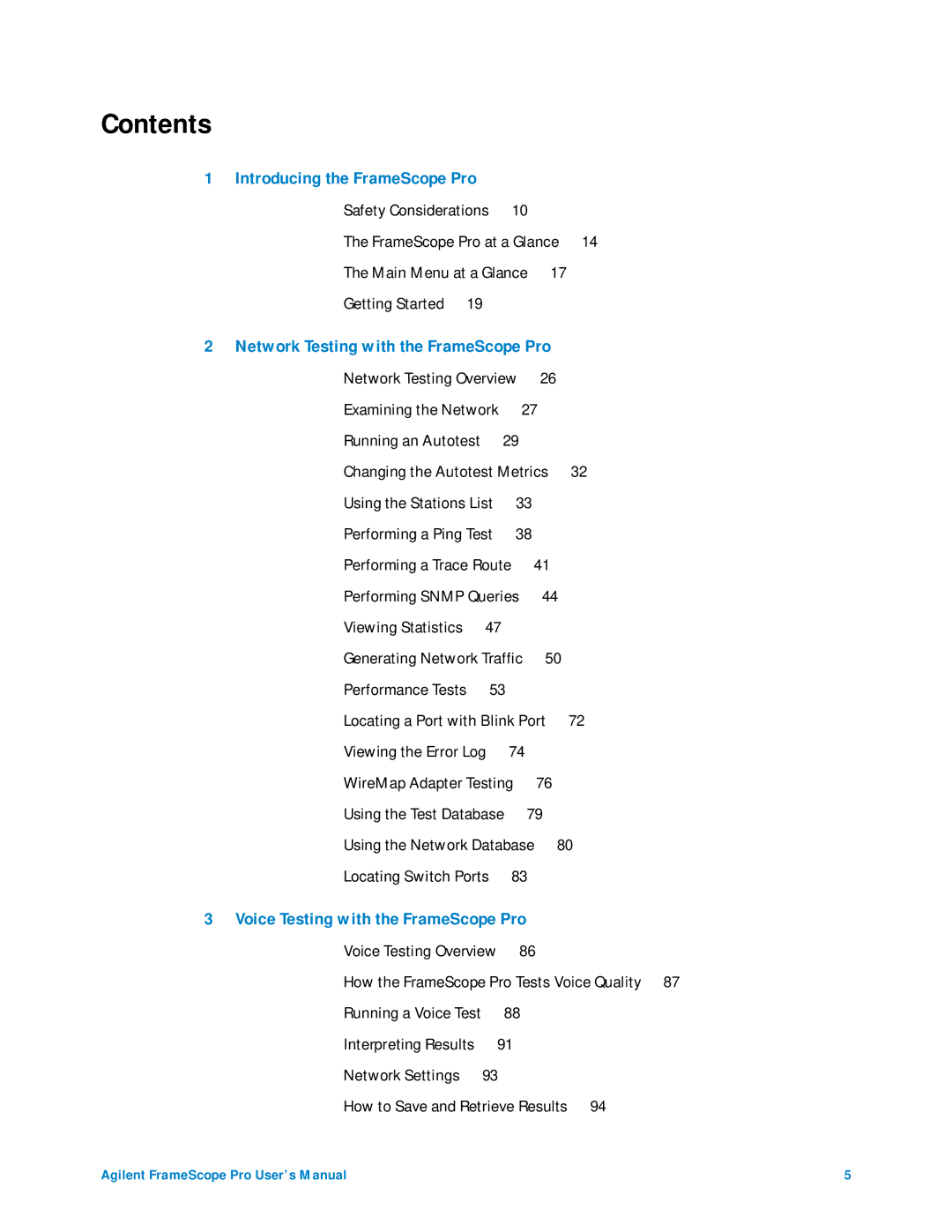 Agilent Technologies N2620A user manual Contents 