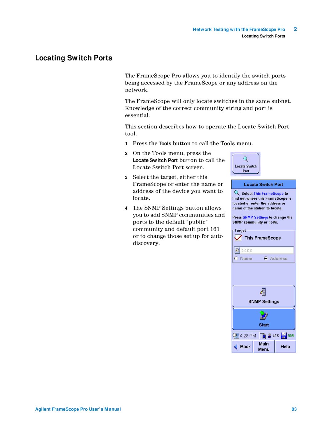 Agilent Technologies N2620A user manual Locating Switch Ports 