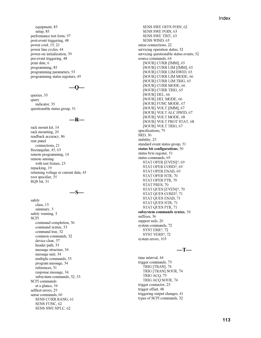 Agilent Technologies N3280A manual 113, Scpi 