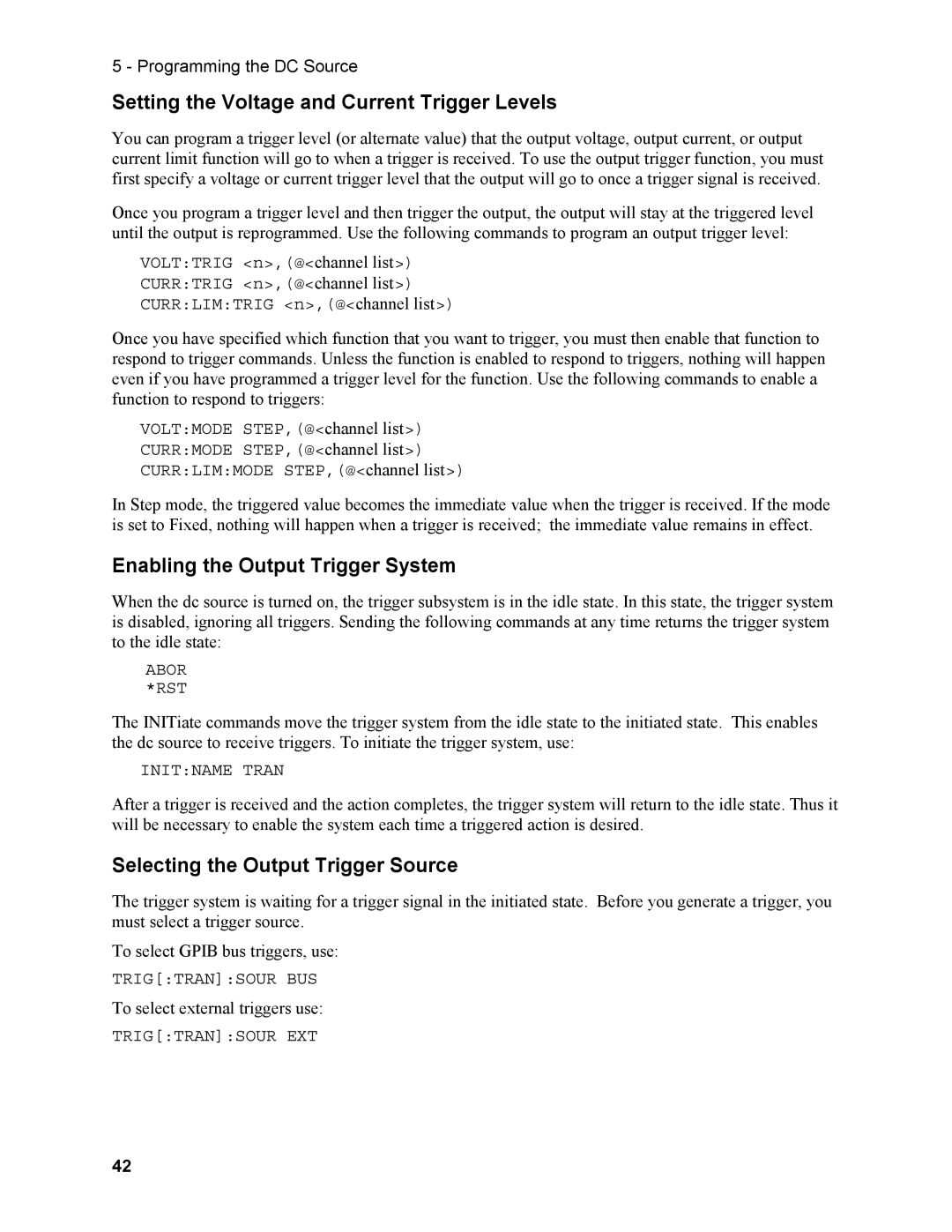 Agilent Technologies N3280A manual Setting the Voltage and Current Trigger Levels, Enabling the Output Trigger System 