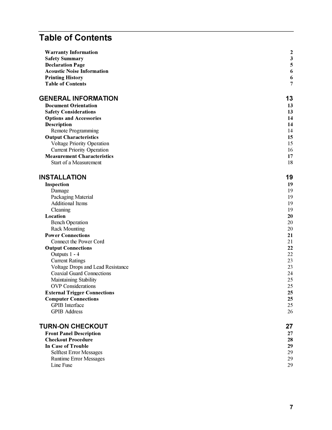 Agilent Technologies N3280A manual Table of Contents 