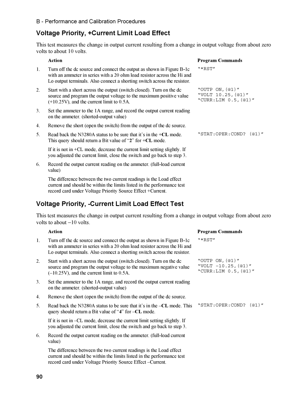 Agilent Technologies N3280A manual Voltage Priority, +Current Limit Load Effect 