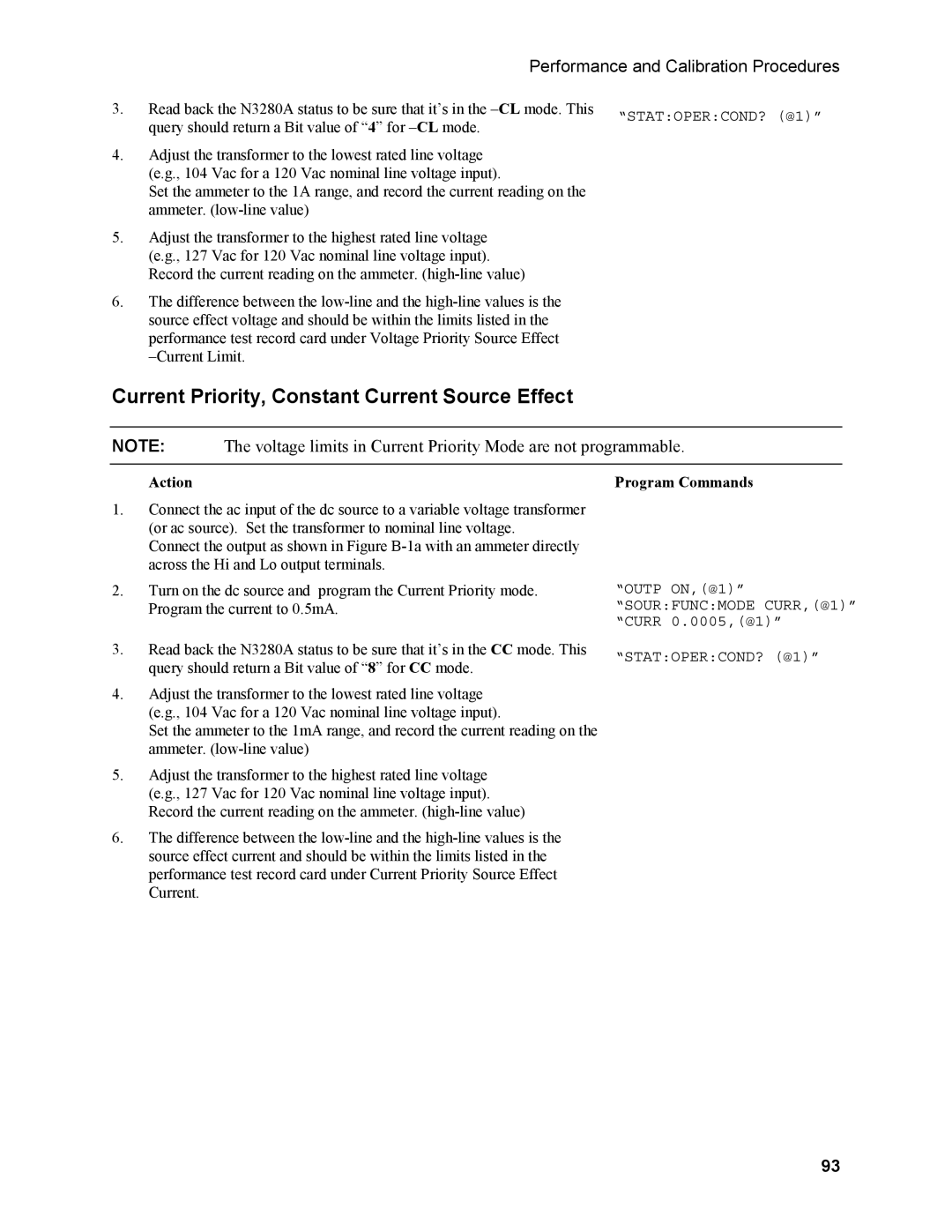 Agilent Technologies N3280A manual Current Priority, Constant Current Source Effect 