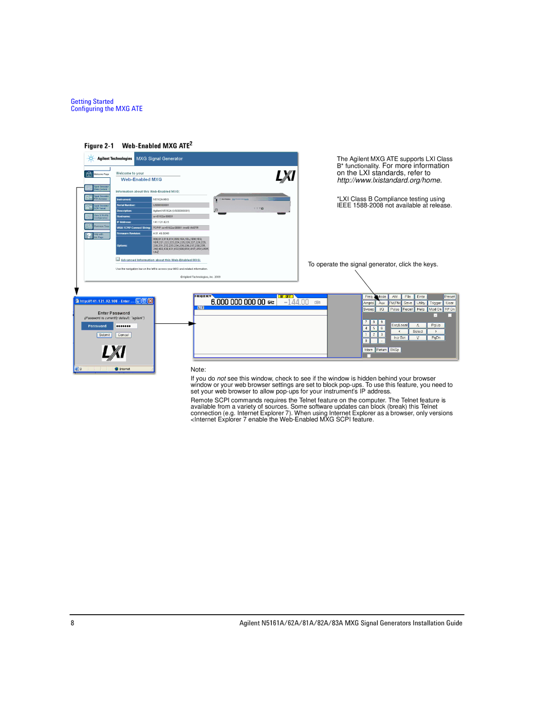 Agilent Technologies 81A, N5161A, 62A, 83A, 82A manual Web-Enabled MXG ATE2 