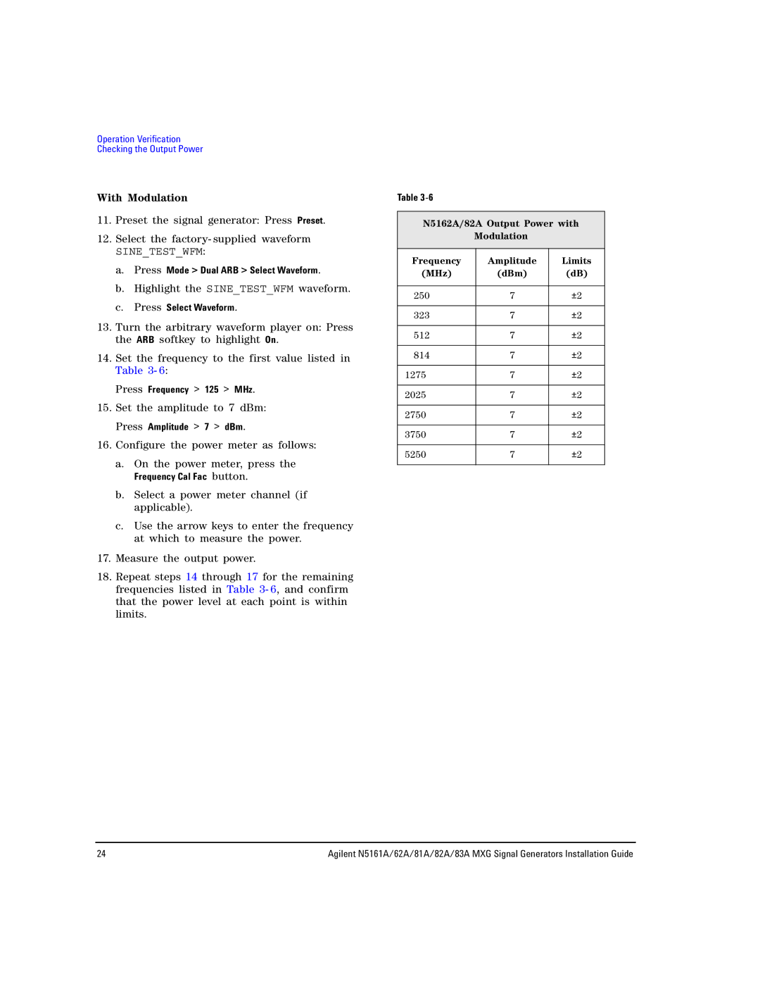 Agilent Technologies N5161A, 62A, 83A, 82A, 81A manual With Modulation 