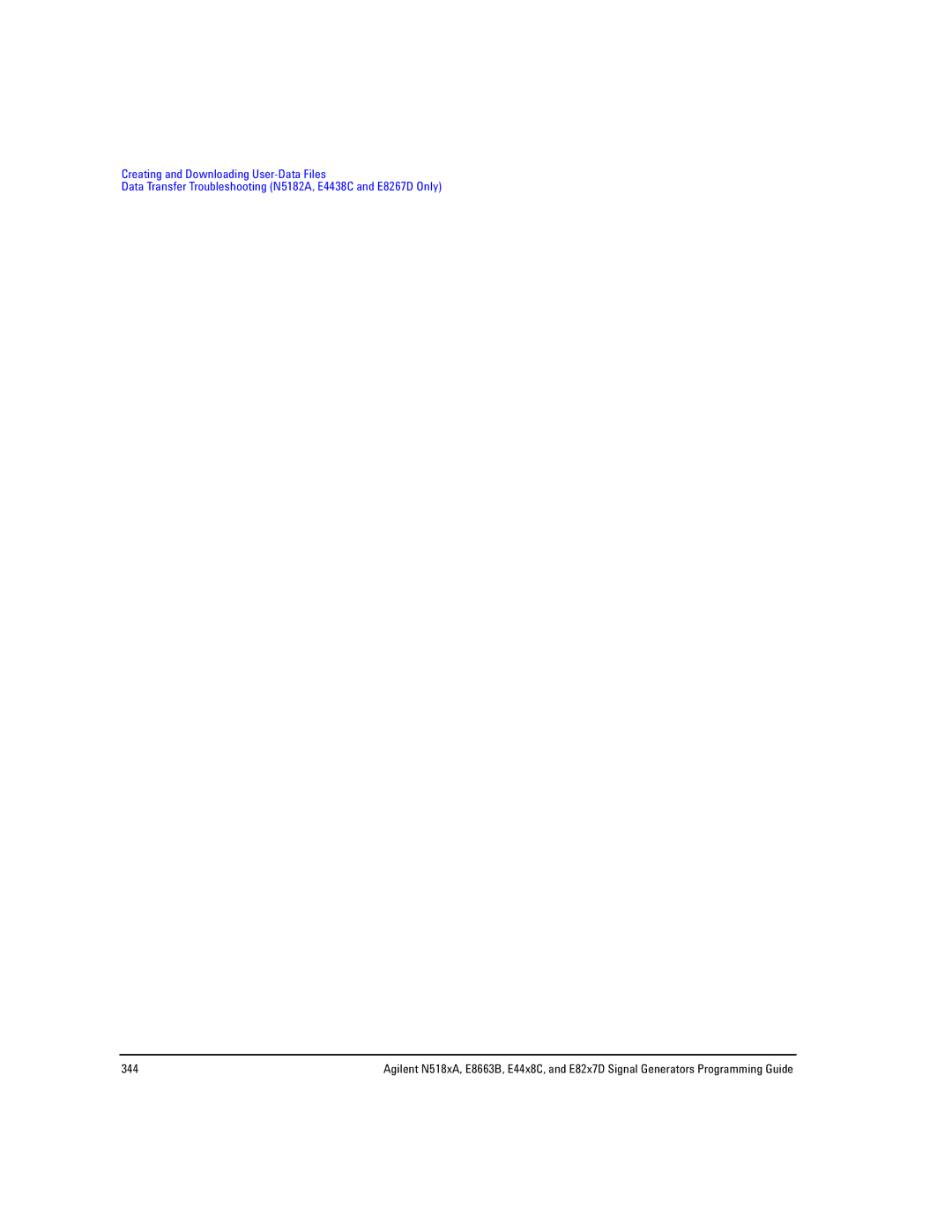 Agilent Technologies N5183A MXG, N5181A/82A, E8663B manual 344 