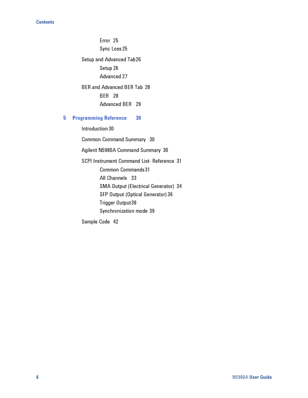 Agilent Technologies N5980A manual Programming Reference 