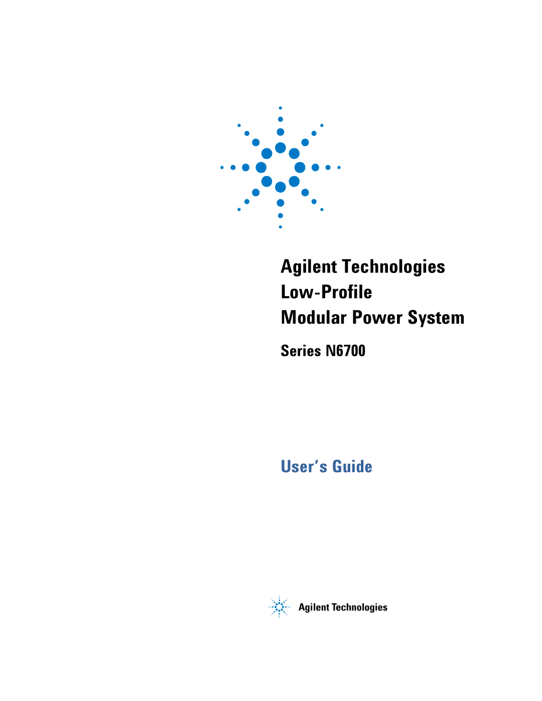 Agilent Technologies N6700 manual Agilent Technologies Low-Profile Modular Power System 