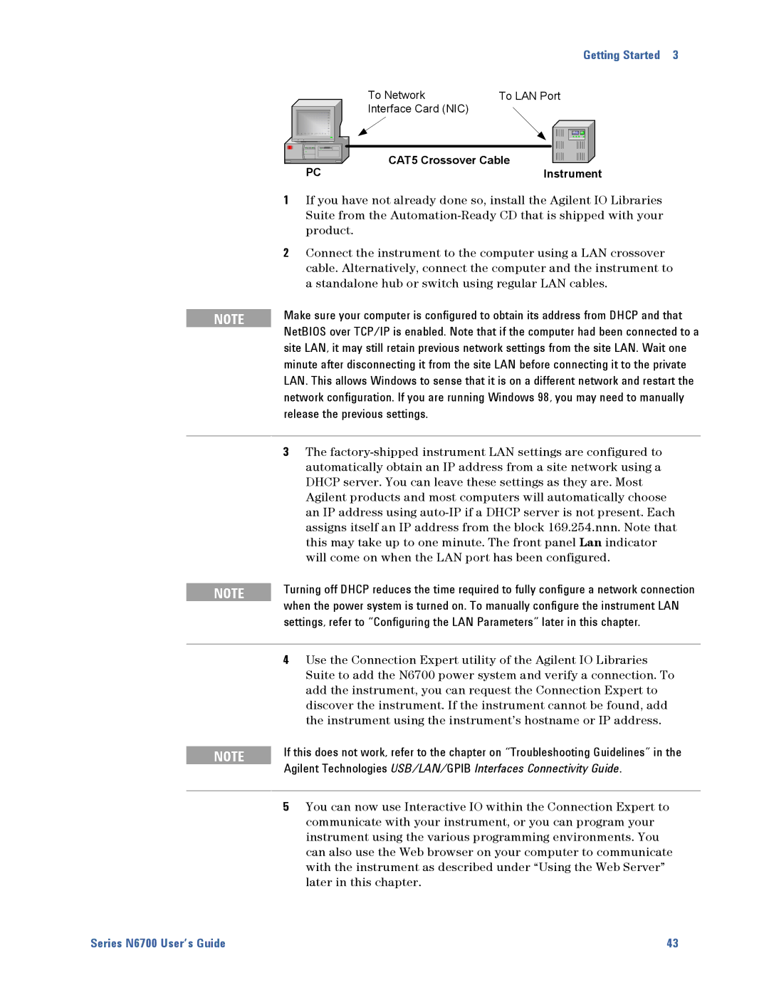 Agilent Technologies N6700 manual Release the previous settings, Factory-shipped instrument LAN settings are configured to 