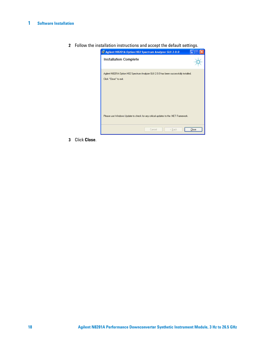 Agilent Technologies N8201A manual Software Installation 