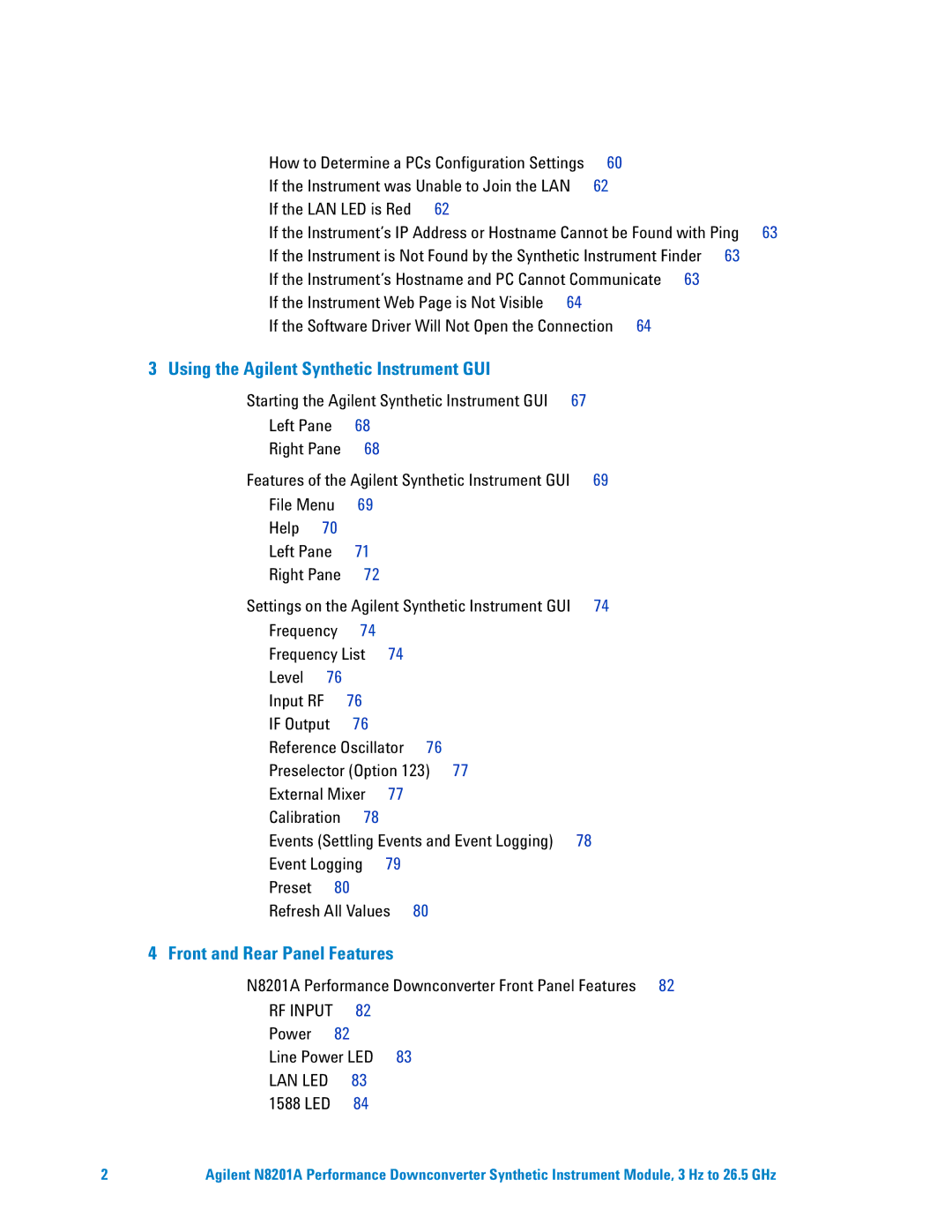 Agilent Technologies N8201A manual If the LAN LED is Red, If the Instrument’s Hostname and PC Cannot Communicate, Left Pane 