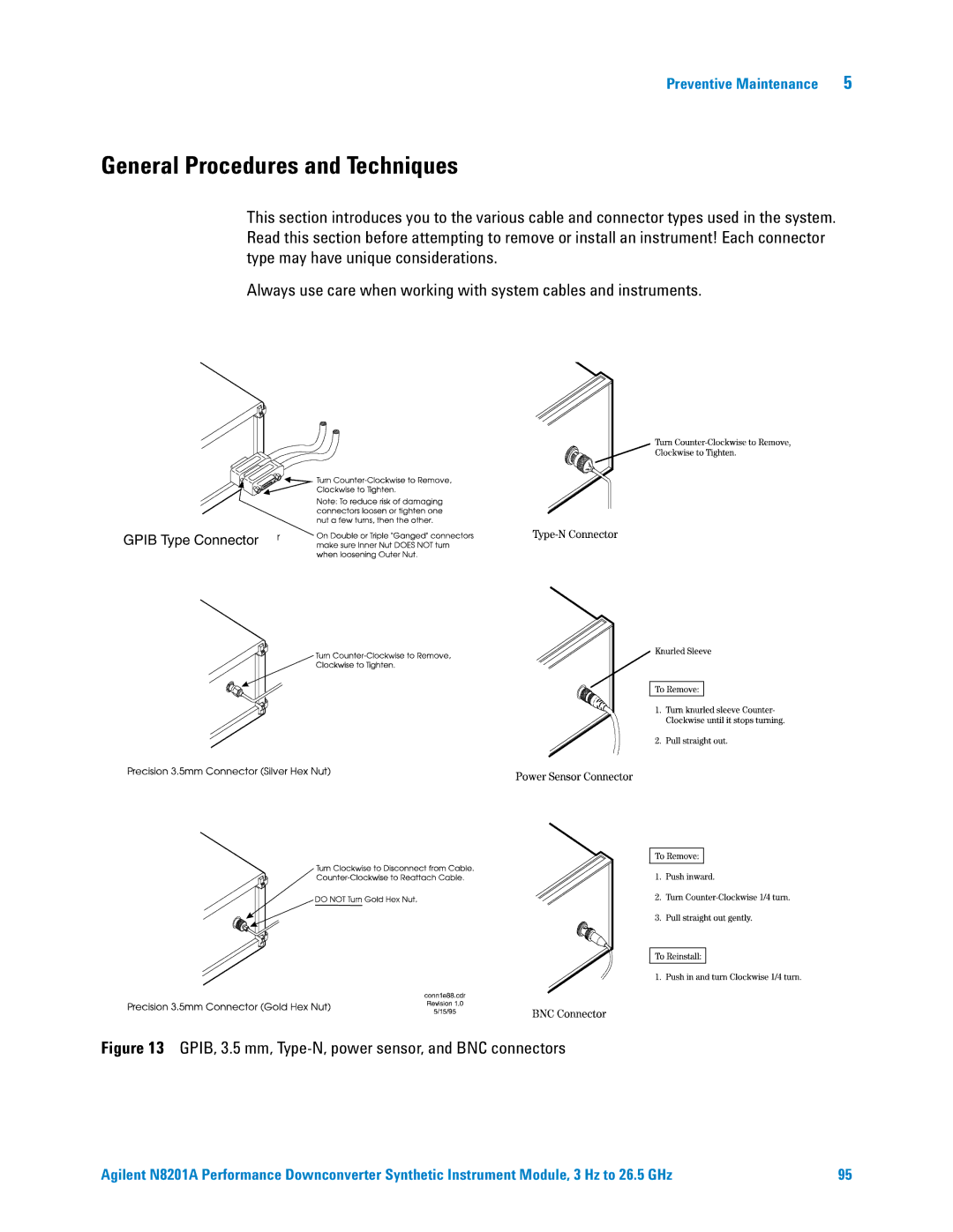 Agilent Technologies N8201A General Procedures and Techniques, GPIB, 3.5 mm, Type-N, power sensor, and BNC connectors 