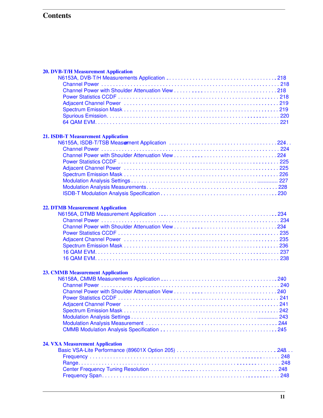 Agilent Technologies N9010A specifications DVB-T/H Measurement Application 