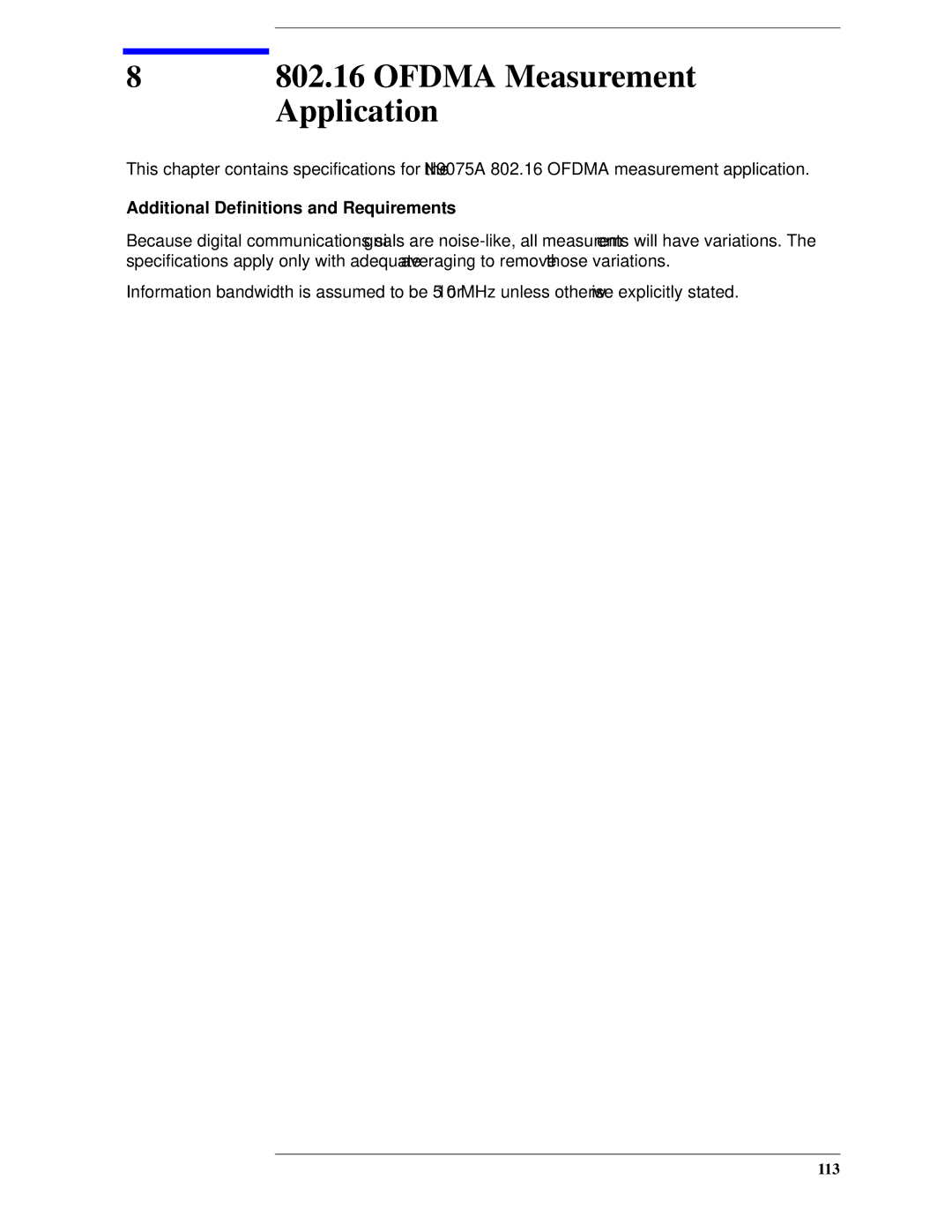 Agilent Technologies N9010A specifications Ofdma Measurement, Application, 113 