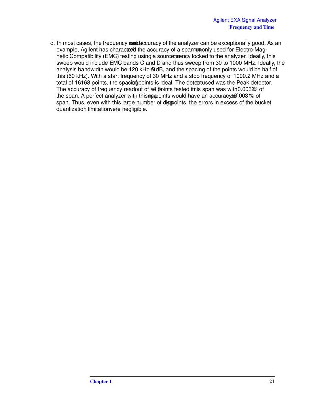 Agilent Technologies N9010A specifications Frequency and Time 