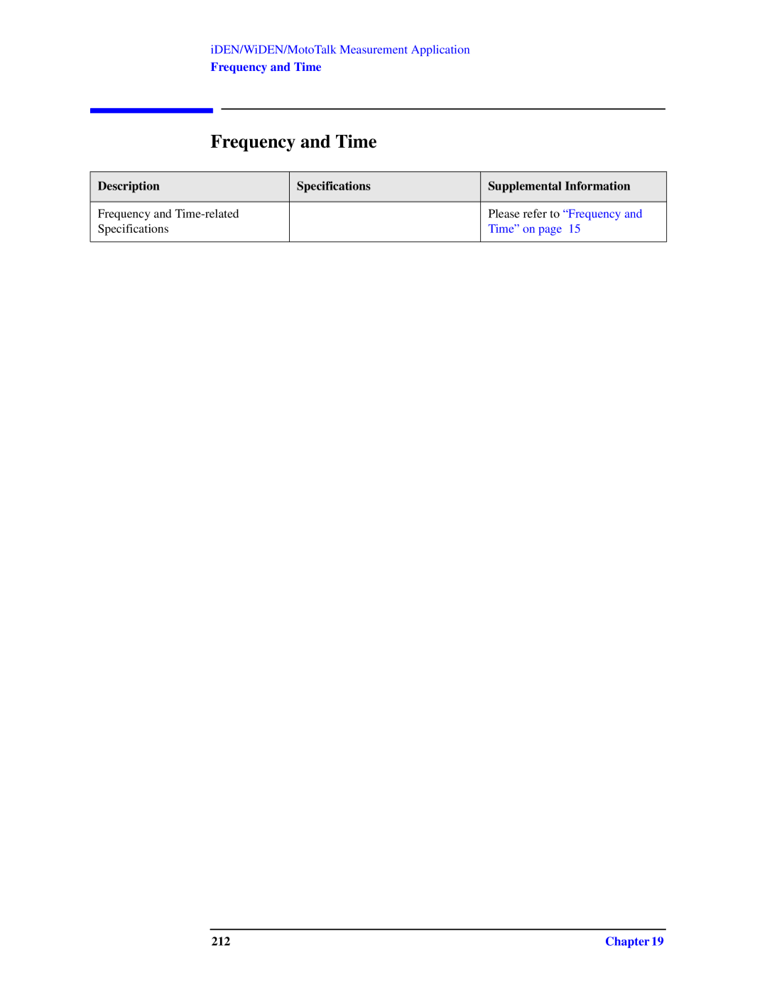 Agilent Technologies N9010A specifications Frequency and Time, 212 