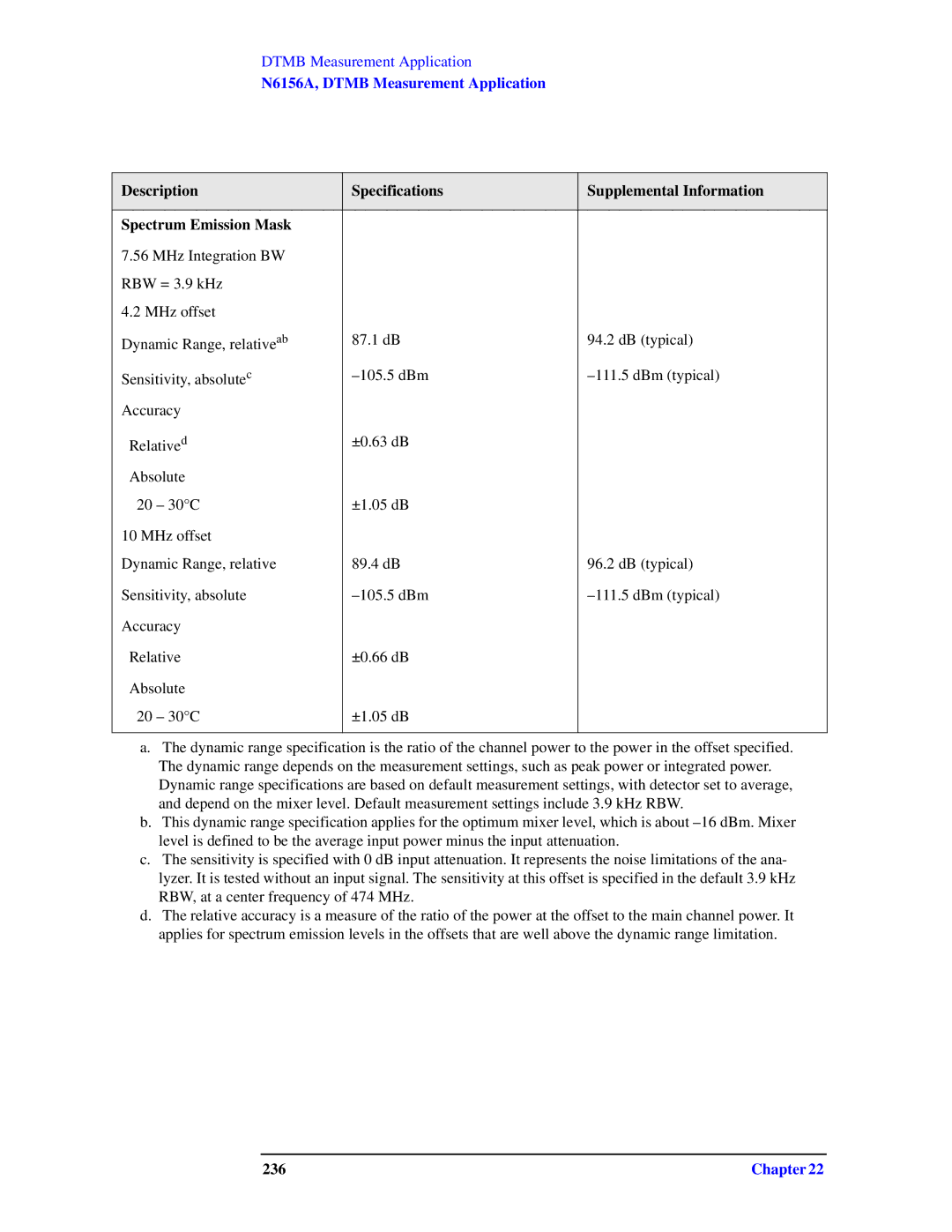 Agilent Technologies N9010A specifications 236 