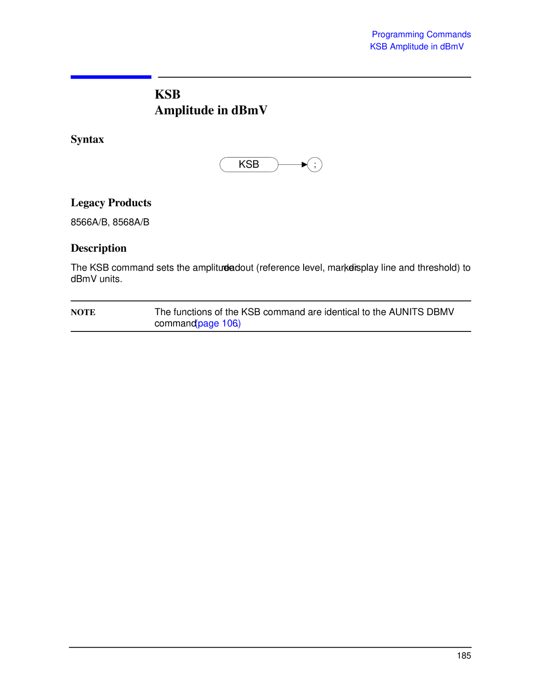 Agilent Technologies N9030a manual Ksb, Amplitude in dBmV 