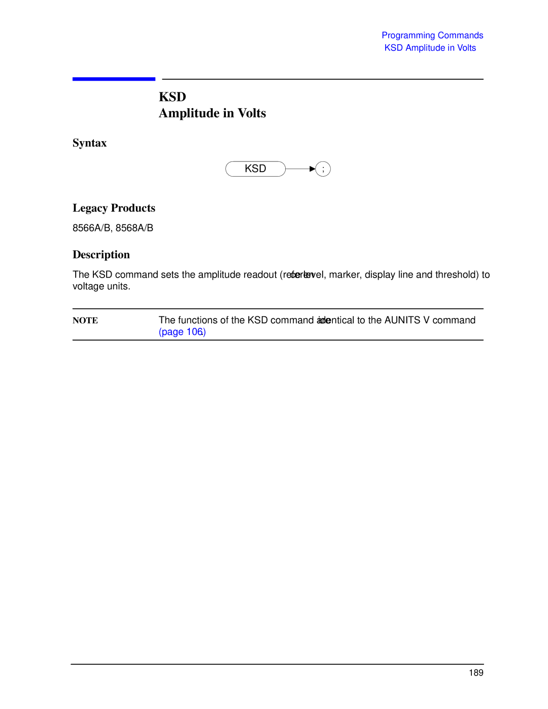 Agilent Technologies N9030a manual Ksd, Amplitude in Volts 