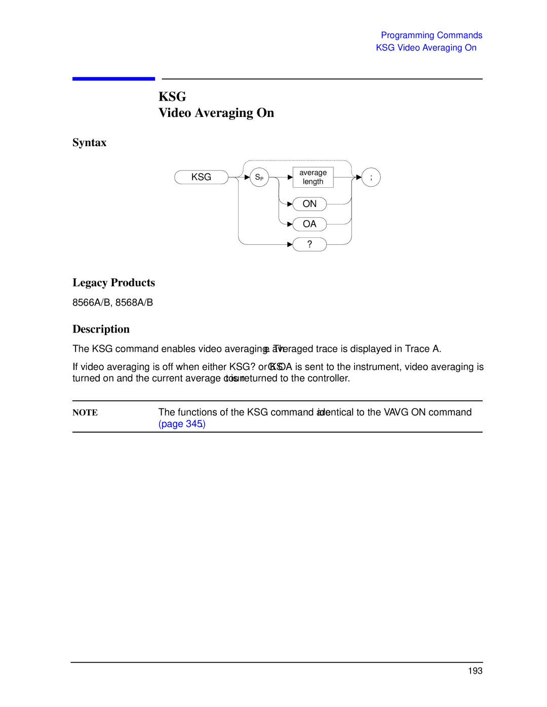 Agilent Technologies N9030a manual Ksg, Video Averaging On 